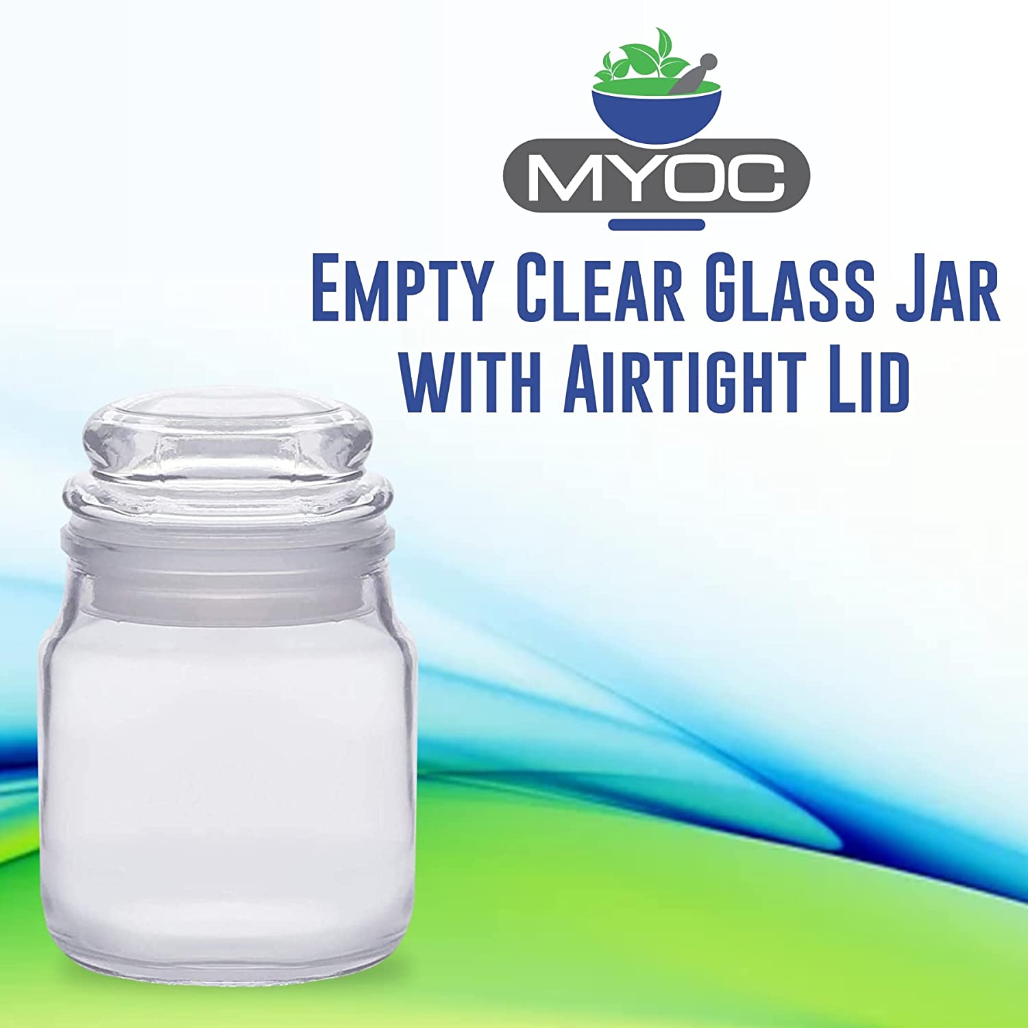 Shoprythm Packaging,Cosmetic Jar Transparent glass jar with airtight lid